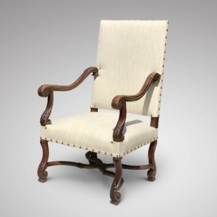  17Th Century Style Open Armchair